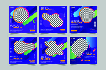 School Admission social media web banner and cover photo design template