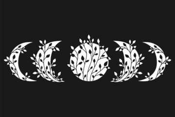 Floral moon phases.