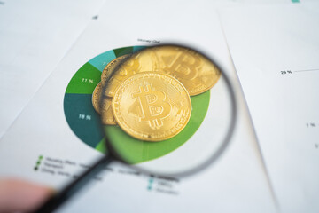 Bitcoin Coins Cryptocurrency in Office Investments