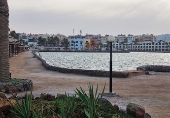 Beach at Arabia Azur Resort, in Hurghada, Egypt.