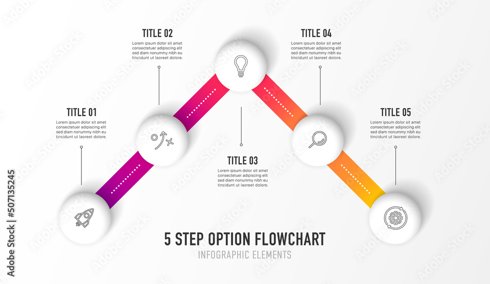 Aufkleber timeline infographic design with 5 options or steps. infographics for business concept. can be used 