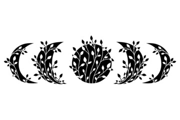 Floral moon phases.