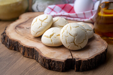 Traditional Delicious Turkish dessert; flour cookie (un kurabiyesi)