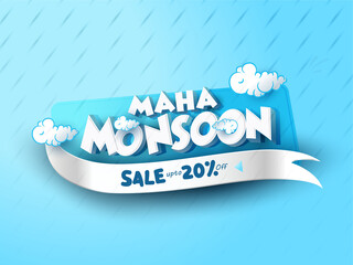 nice and beautiful vector illustration,poster Monsoon Huge Offer or Sale for Monsoon season.
