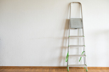 Stepladder in room. Interior renovation