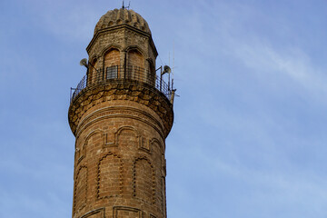 Artuklu Mardin, Turkey 7 May 2022 Mardin landscape at sunset with minaret of Ulu Cami, also known as Great mosque of Mardin