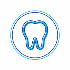 Filled outline Tooth icon isolated on white background. Tooth symbol for dentistry clinic or dentist medical center and toothpaste package. Vector