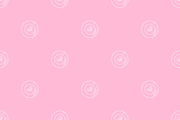 Seamless pattern on the theme of coffee.Cups of coffee top view.