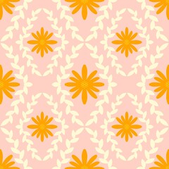Floral seamless flower pattern for fabrics and textiles and packaging and gifts and cards and linens and kids