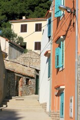 street in Veli Losinj, island Losinj, Croatia