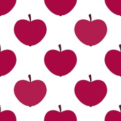 Obraz premium Autumn seamless apples pattern for fabrics and textiles and packaging 
