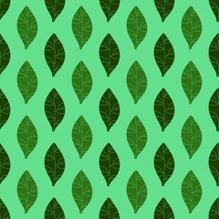 Fototapeta premium Floral seamless leaves branches pattern for fabrics and packaging and gifts and linens and kids and wrapping paper