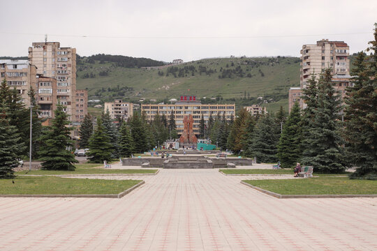 Main square in Hrazdan city, Armenia