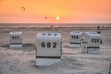 Summer vacation at the beach, Sankt Peter-Ording, Schleswig-Holstein, Germany