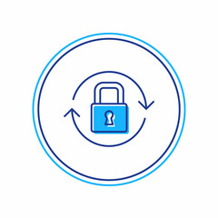 Filled outline Lock icon isolated on white background. Padlock sign. Security, safety, protection, privacy concept. Vector