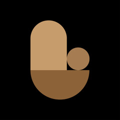 Boho Minimalist Gold Symbol Silhouette. Boho Poster Baby Nursery Talisman Print Template. Boho Graphic Element Icon Pattern Background.