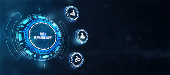 Internet, business, Technology and network concept. Risk Management and Assessment for Business Investment Concept. 3d illustration.