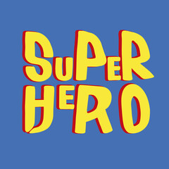 Super hero. Superhero logo. Comic style. Vector illustration.
