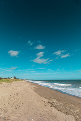 Fototapeta na wymiar Beach on the Atlantic Ocean during a sunny day, Fort Pierce, Florida