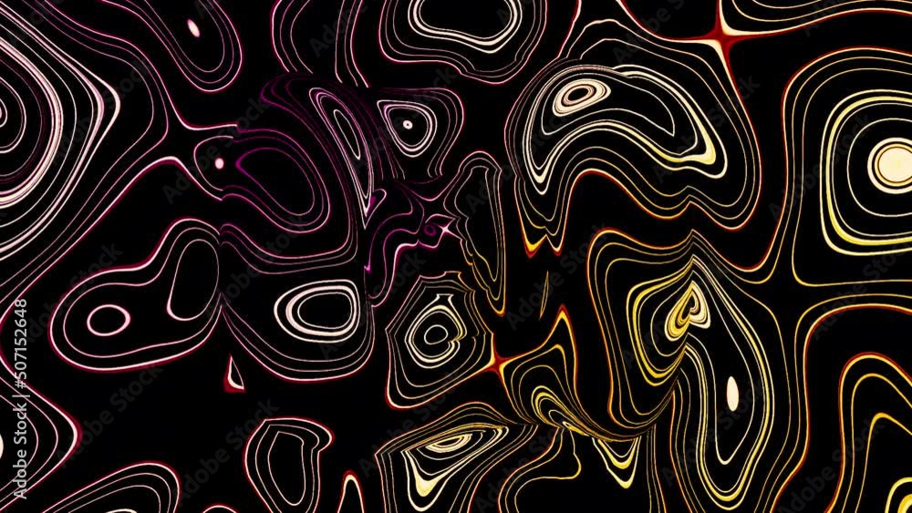 Aufkleber black background.design.an abstraction in which bright spots move and change their sizes.