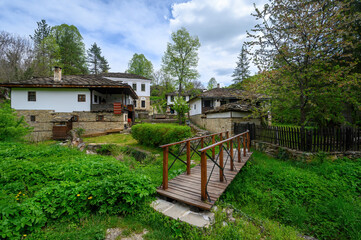 Bozhentsi village in Bulgaria, Gabrovo Municipality. Old house with preserved architecture.