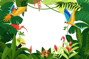 Jungle White Composition © Macrovector