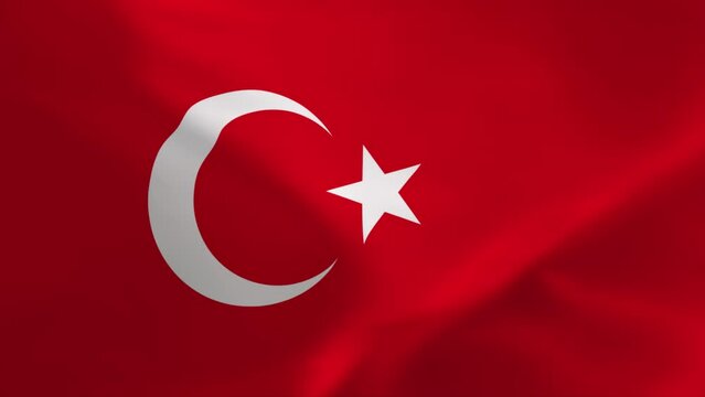 Turkey Waving Flag Animation 4K Moving Wallpaper Background