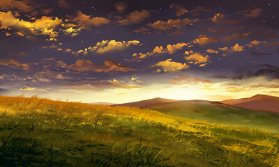 Beautiful Fantasy Landscape Illustration - 507155837