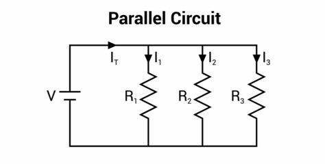 three parallel resistors in circuit