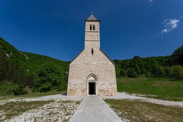 Fototapeta premium Old church in Bosnia and Herzegovina near city Jajce.