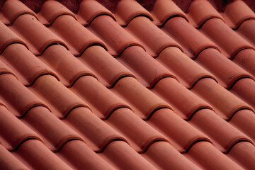 new roof, covered by American ceramic tile in red color.