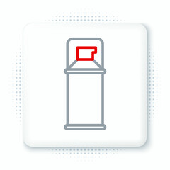 Line Shaving gel foam icon isolated on white background. Shaving cream. Colorful outline concept. Vector