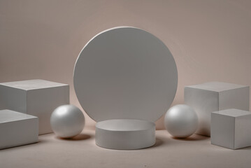 Empty podium for product display mockup