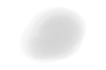 Watercolor spot on white. Digital aquarelle blotch on isolated background. Light blur stain. Hand drawn backdrop for design and work. Black and white illustration