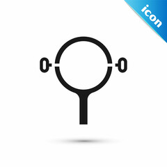 Grey Filter wrench icon isolated on white background. The key for tightening the bulb filter trunk. Vector