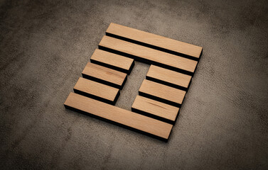 Gene Key 42 hexagram i ching wood on leather background human design
