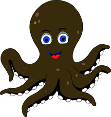 octopus cartoon character