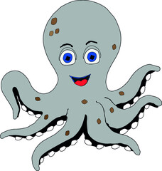 funny octopus cartoon