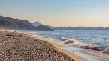 Walking on the beach