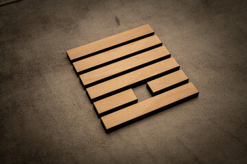Gene Key 13 hexagram i ching wood on leather background human design