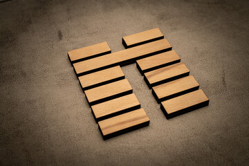 Gene Key 8 hexagram i ching wood on leather background human design