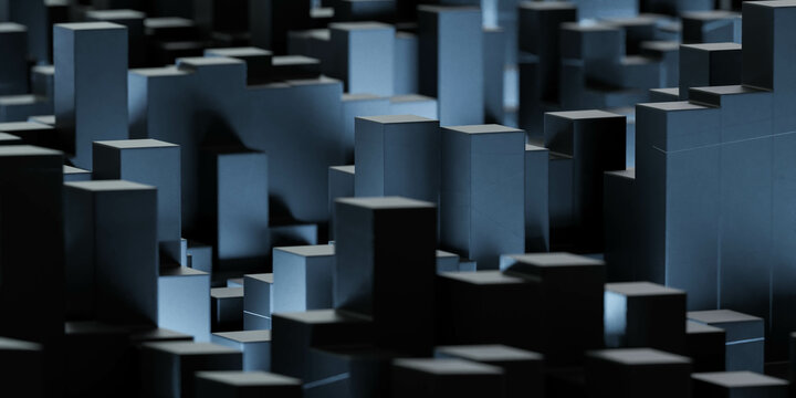 dark black technology computer surface 3d render illustration