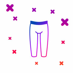 Color Leggings icon isolated on white background. Gradient random dynamic shapes. Vector