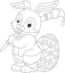 Easter coloring book page for children