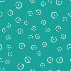 Green Digital speed meter icon isolated seamless pattern on green background. Global network high speed connection data rate technology. Vector