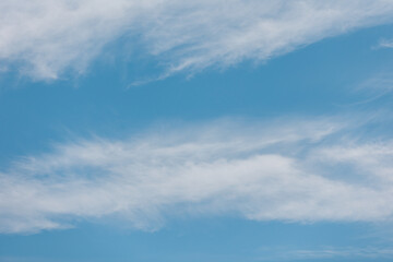 Air clouds in the blue sky.blue backdrop in the air. abstract style for text, design