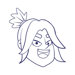 Isolated female urban character avatar Vector illustration