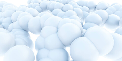 abstract white ball sphere visualization background 3d render illustration