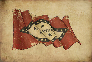 Papyrus Background – Flag of the State of Arkansas