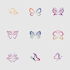 Naklejka na ściany i meble Beauty Butterfly icon design